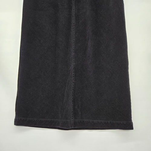 Vintage Smart Set Black Corduroy Maxi Skirt Long A-Line - Size 3