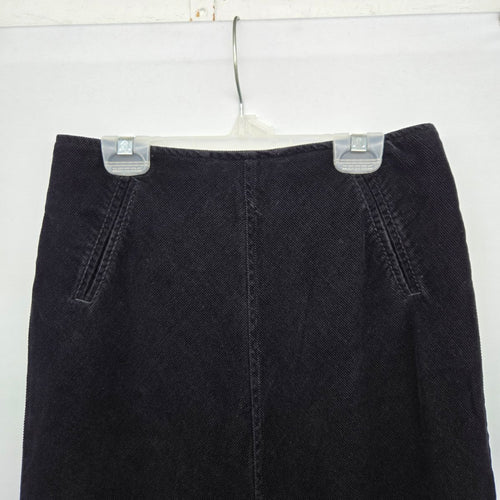Vintage Smart Set Black Corduroy Maxi Skirt Long A-Line - Size 3