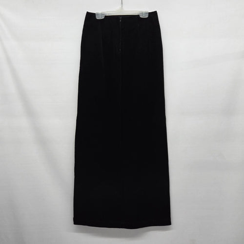 Vintage Smart Set Black Corduroy Maxi Skirt Long A-Line - Size 3