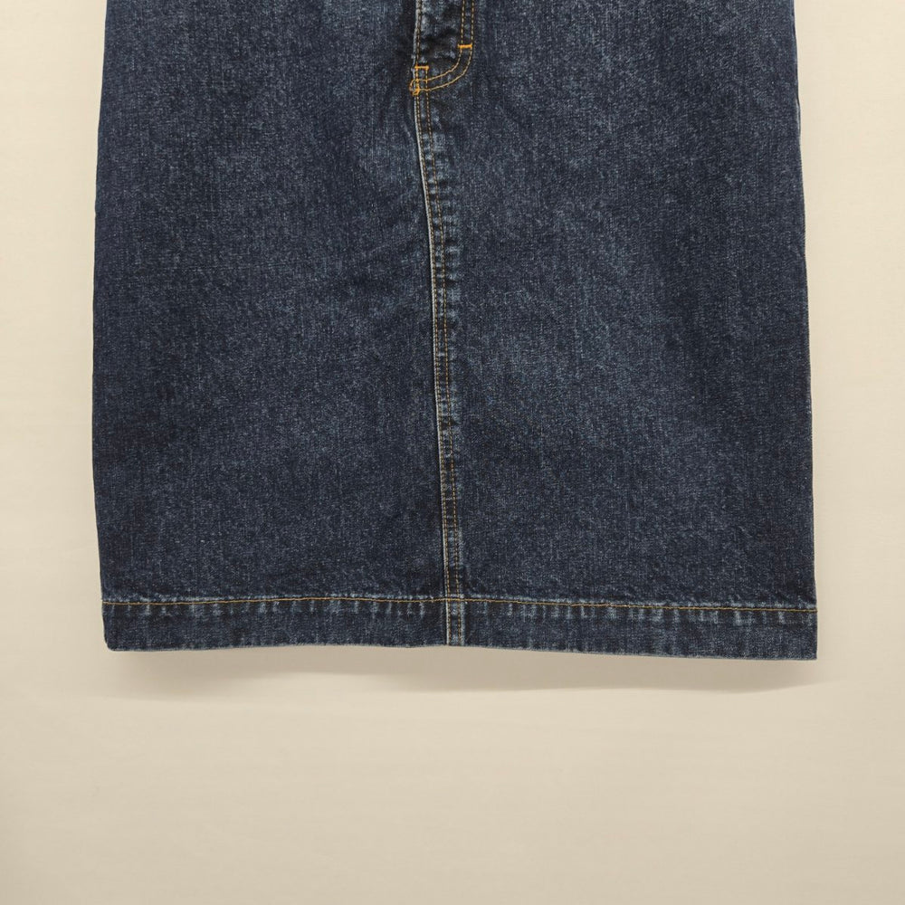Vintage Denver Hayes Dark Blue Denim Midi Skirt Size 6