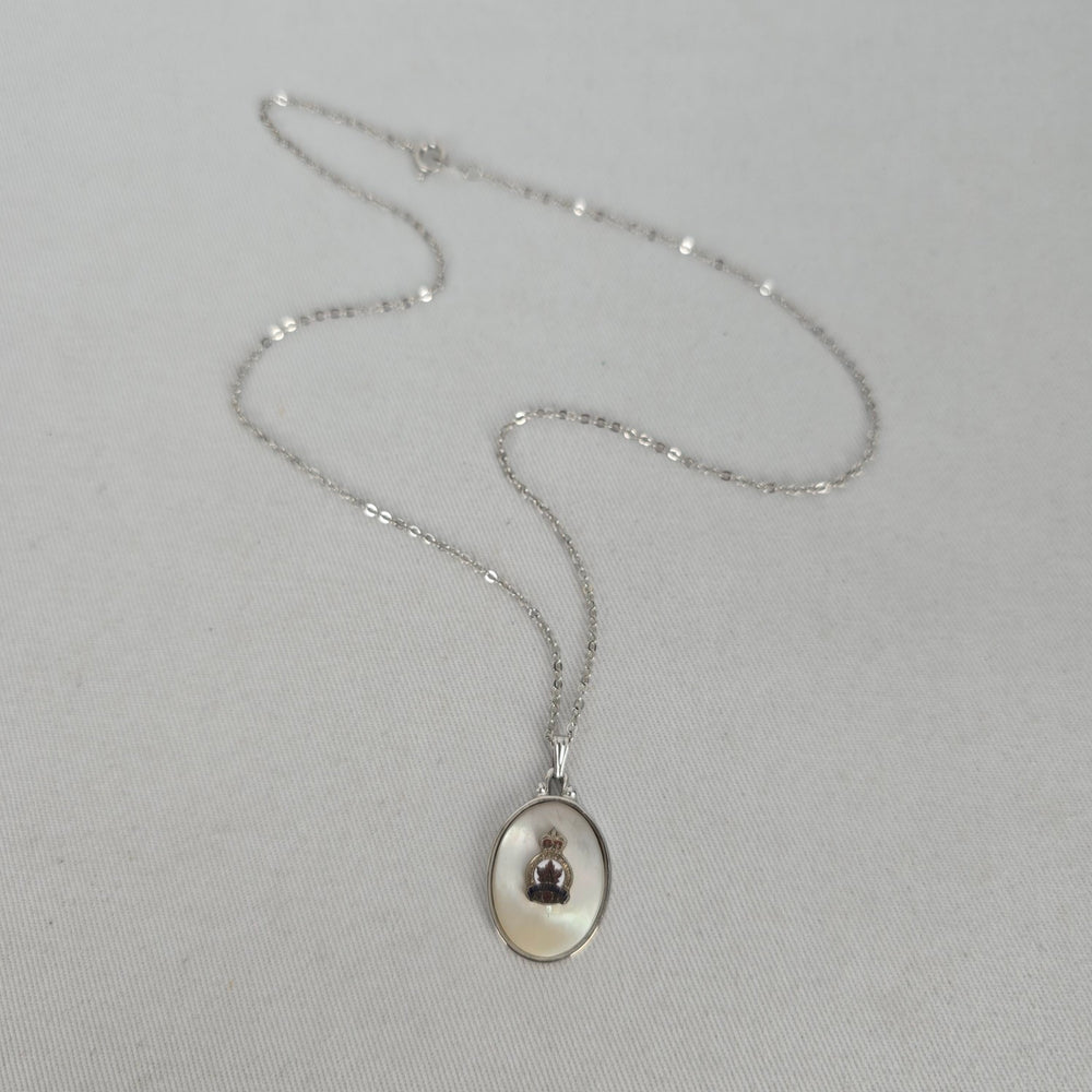 Royal Canadian Legion Mother of Pearl Pendant Necklace