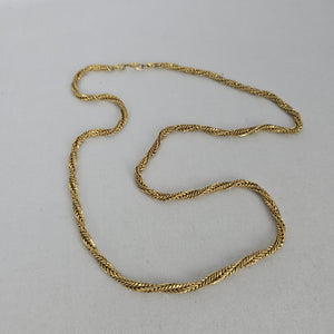 Vintage German FBM Amerik Gold Filled Rope Chain Necklace - 28"