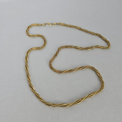 Vintage German FBM Amerik Gold Filled Rope Chain Necklace - 28"