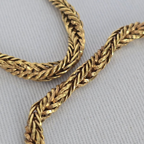 Vintage German FBM Amerik Gold Filled Rope Chain Necklace - 28"
