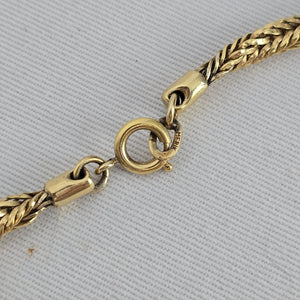 Vintage German FBM Amerik Gold Filled Rope Chain Necklace - 28"