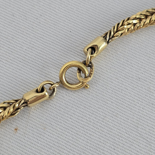 Vintage German FBM Amerik Gold Filled Rope Chain Necklace - 28"