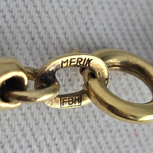 Vintage German FBM Amerik Gold Filled Rope Chain Necklace - 28"