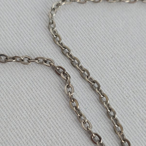 Vintage Silver Tone Abalone Shell Mosaic Pendant Necklace Jewelry