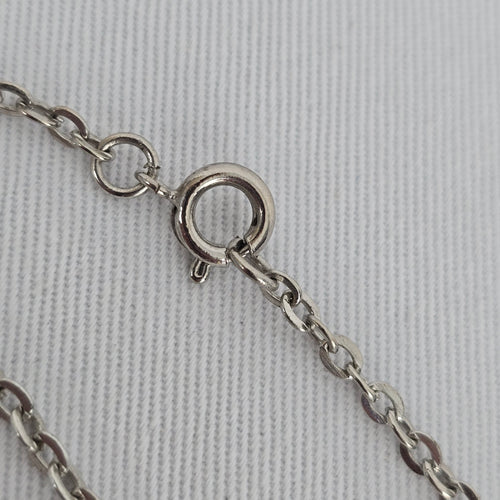 Vintage Silver Tone Abalone Shell Mosaic Pendant Necklace Jewelry