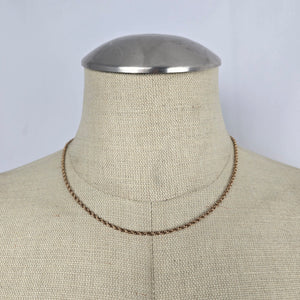 Vintage 10K Gold Tone Rope Chain Necklace Jewelry