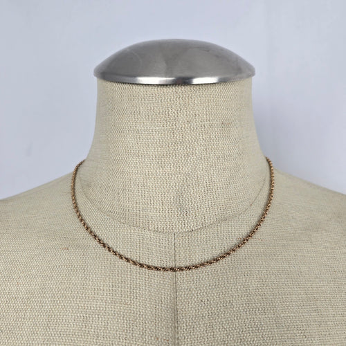Vintage 10K Gold Tone Rope Chain Necklace Jewelry
