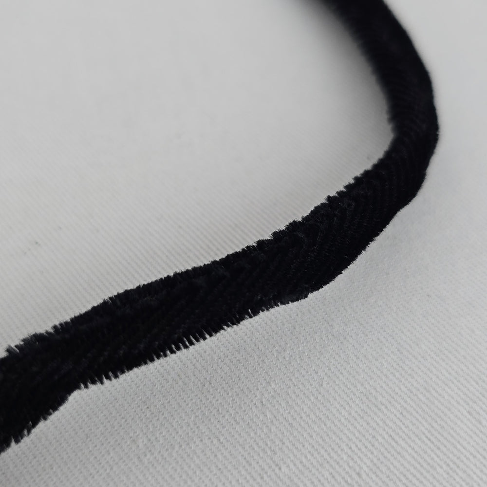 Vintage Black Velvet Crystal Heart Pendant Necklace Jewelry