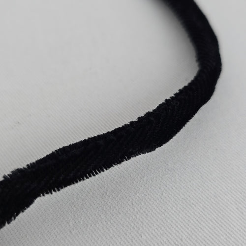 Vintage Black Velvet Crystal Heart Pendant Necklace Jewelry