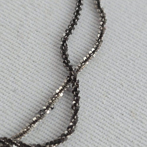 Michael Hill Italy 925 Sterling Silver Triple Strand Beaded Chain Bracelet