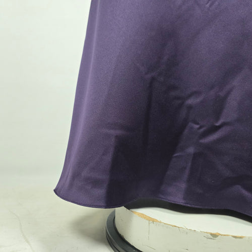Alfred Angelo Purple Satin Strapless Formal Gown Bridesmaid Dress - Size L-XL