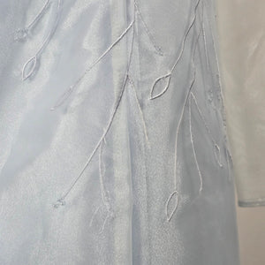 Vintage Jessie Light Blue Floral Embroidered Formal Dress Girls Size 8 NWT
