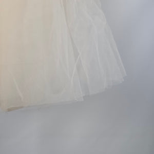 Miama Girls Ivory Lace Tulle Flower Girl Formal Dress Pearl Back -  Size 5