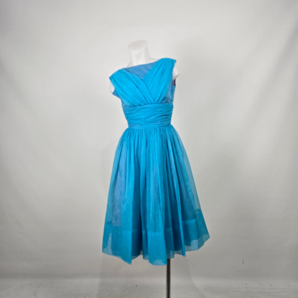 Algo Originals Vintage Blue Sleeveless Dress - Size XS