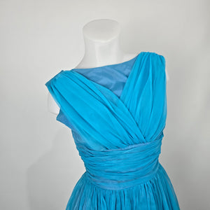 Algo Originals Vintage Blue Sleeveless Dress - Size XS