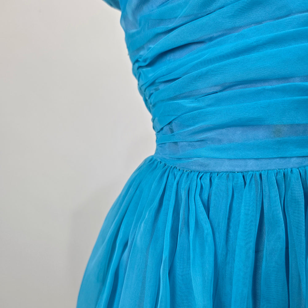 Algo Originals Vintage Blue Sleeveless Dress - Size XS