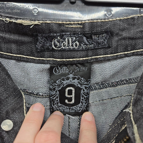 Vintage Y2k Cello Jeans Dark Gray Wash Bootcut Size 9