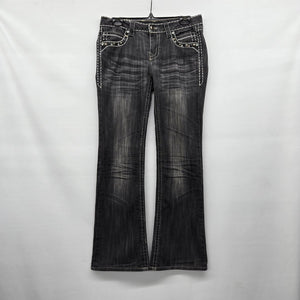 Vintage Y2k Cello Jeans Dark Gray Wash Bootcut Size 9