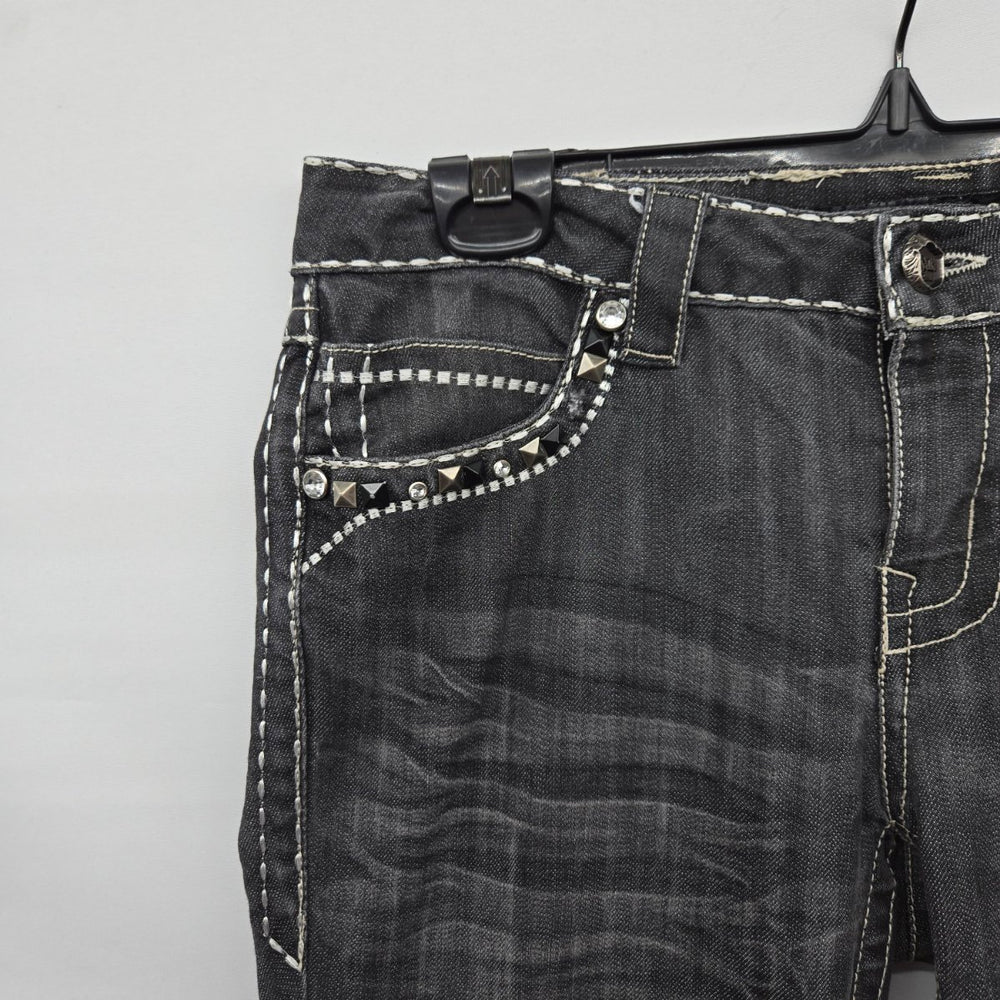 Vintage Y2k Cello Jeans Dark Gray Wash Bootcut Size 9