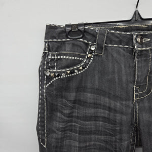 Vintage Y2k Cello Jeans Dark Gray Wash Bootcut Size 9