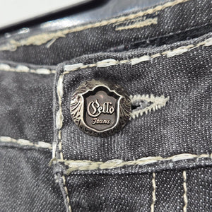 Vintage Y2k Cello Jeans Dark Gray Wash Bootcut Size 9