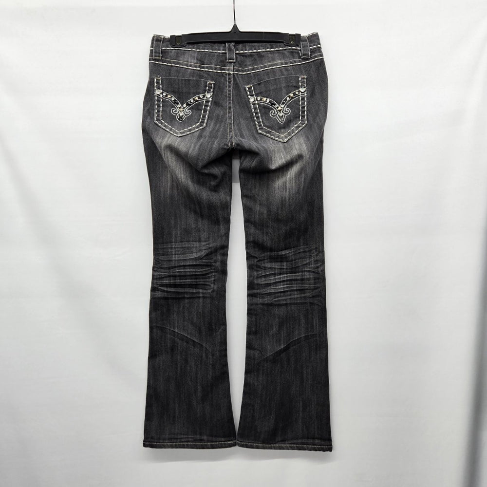 Vintage Y2k Cello Jeans Dark Gray Wash Bootcut Size 9