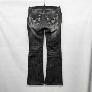 Vintage Y2k Cello Jeans Dark Gray Wash Bootcut Size 9