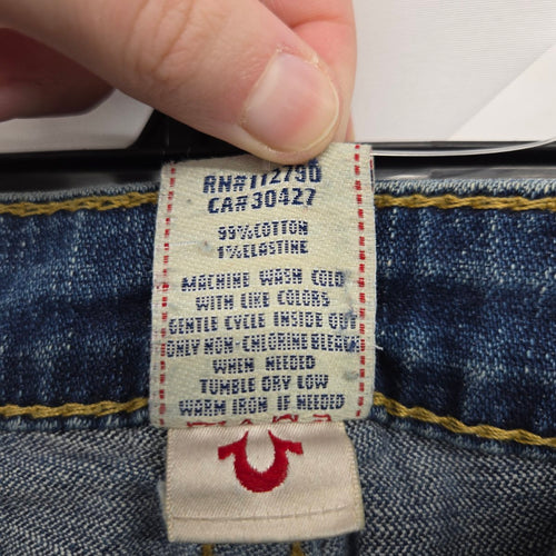 True Religion Straight Leg Medium Blue Wash Bootcut Jeans Size 30