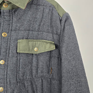 Legendary Whitetails Gray Olive Quilted Shirt Jacket Size L