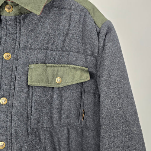 Legendary Whitetails Gray Olive Quilted Shirt Jacket Size L