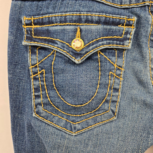 True Religion Straight Leg Medium Blue Wash Bootcut Jeans Size 30