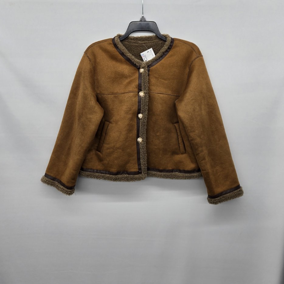 Vintage Camel Brown Cropped Jacket - Size M/L