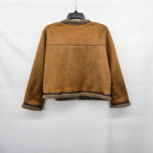 Vintage Camel Brown Cropped Jacket - Size M/L