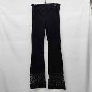 FRAME Black Lace Hem Flare Jeans Size 2