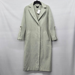 Topshop Sage Green Long Coat Size 2