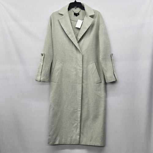 Topshop Sage Green Long Coat Size 2