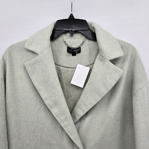 Topshop Sage Green Long Coat Size 2