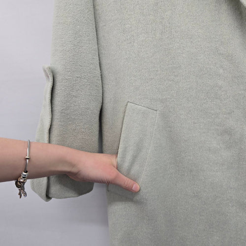 Topshop Sage Green Long Coat Size 2