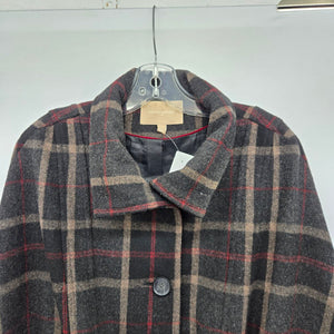 Banana Republicp Plaid Wool Blend Cape Jacket Size L