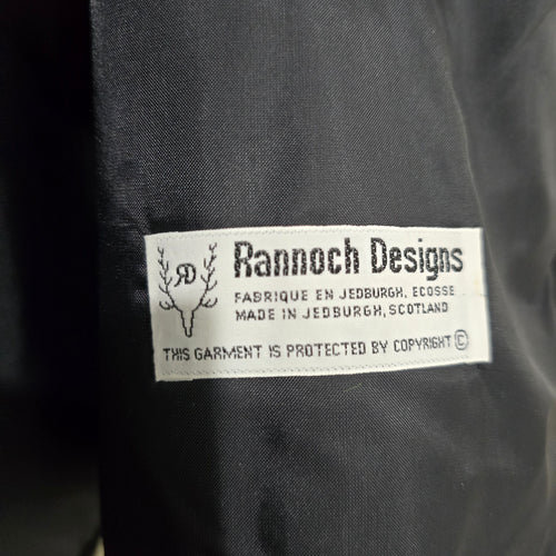 Vintage Rannoch Designs Black Wool Mohair Jacket Size 12
