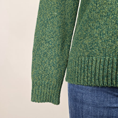 L.L. Bean Katahdin Logo Ragg Wool Sweater Forest Green Crewneck Size S