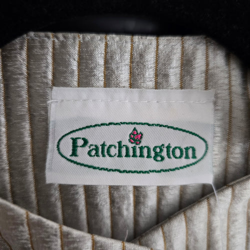 Vintage Patchington Silver Metallic Pleated Jacket Size M