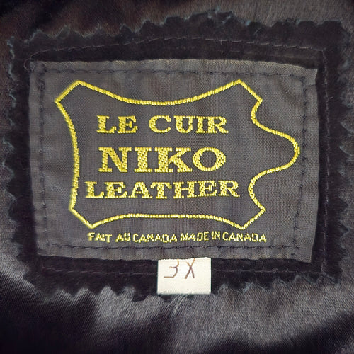 Le Cuir Niko Leather Women’s Black Suede Leather Coat Size 3X