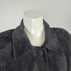 Le Cuir Niko Leather Women’s Black Suede Leather Coat Size 3X