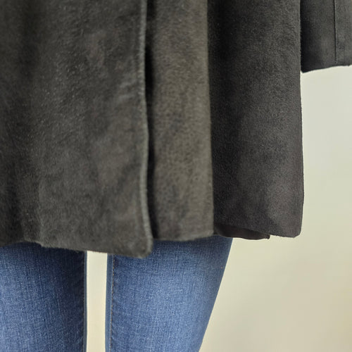 Le Cuir Niko Leather Women’s Black Suede Leather Coat Size 3X