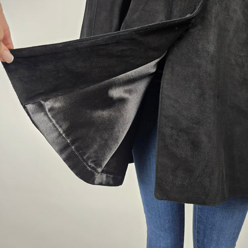 Le Cuir Niko Leather Women’s Black Suede Leather Coat Size 3X